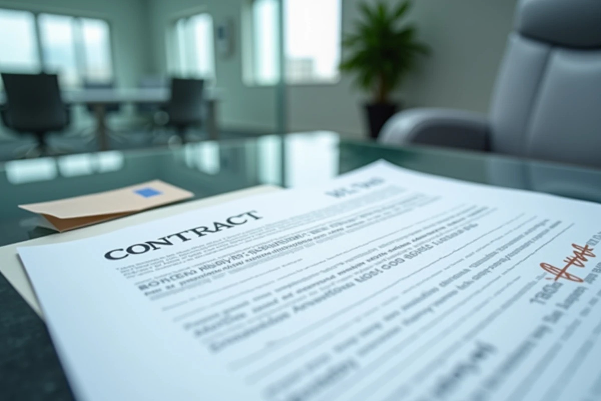 Gros plan sur un devis signé avec acompte et signature manuscrite, mettant en évidence les mentions contractuelles à vérifier