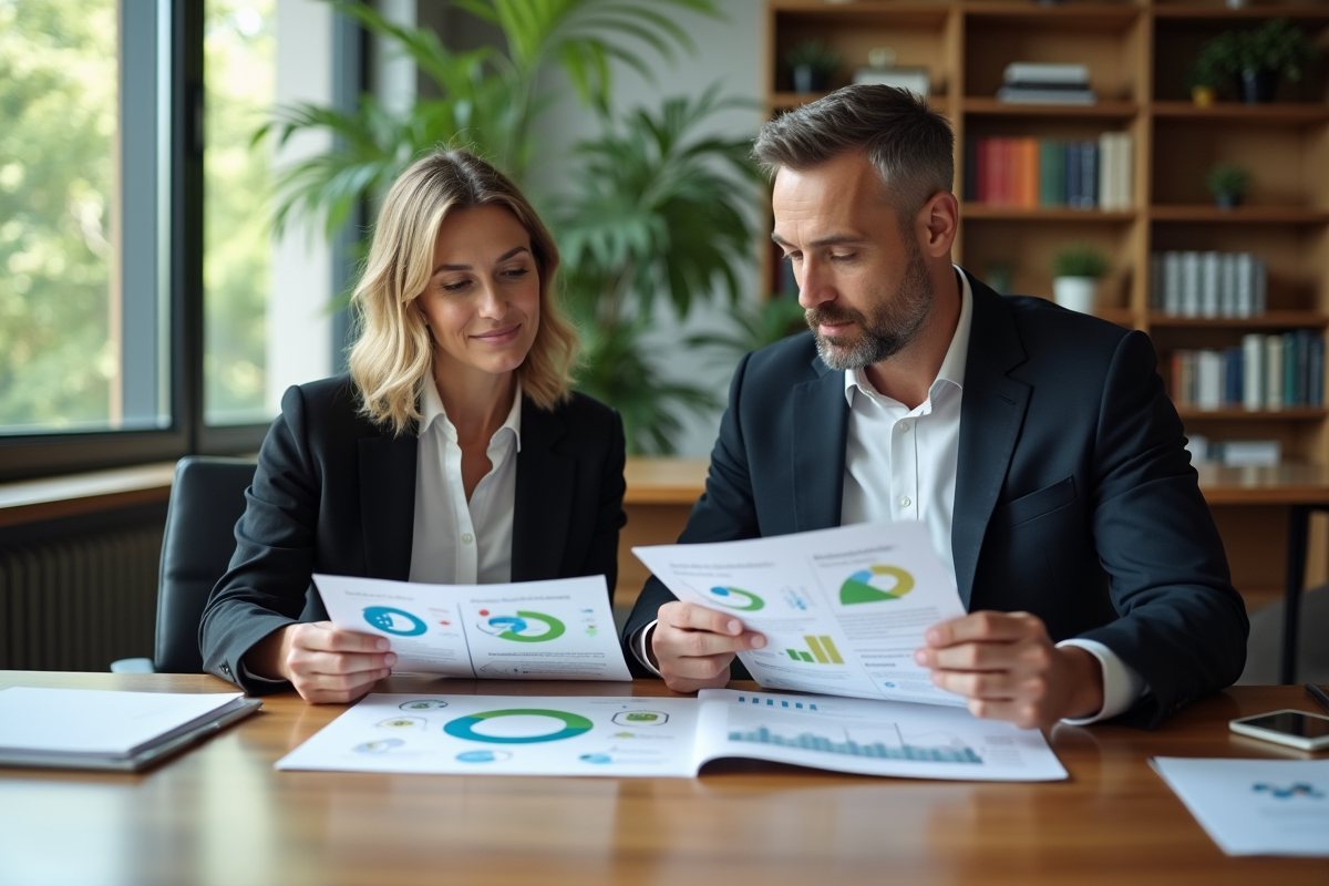 Homme et femme discutant autour d